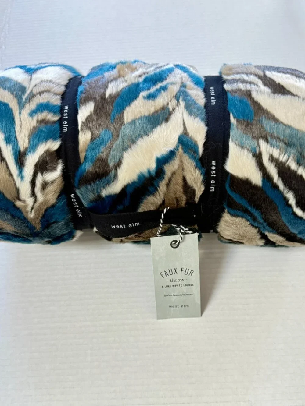 West Elm Modern Faux Fur Throw